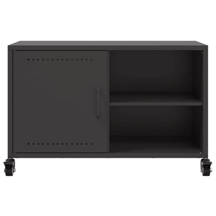 Tv-bänk svart 68x39x43,5 cm stål