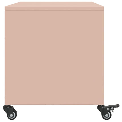 Tv-bänk rosa 68x39x43,5 cm stål