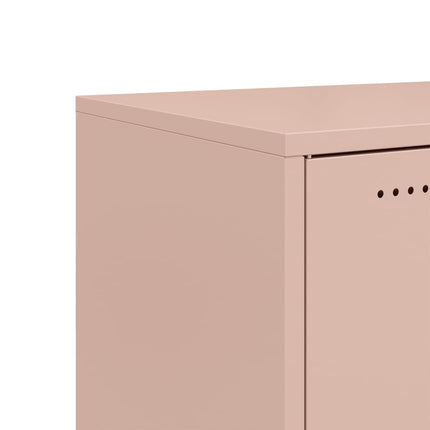 Tv-bänk rosa 68x39x43,5 cm stål