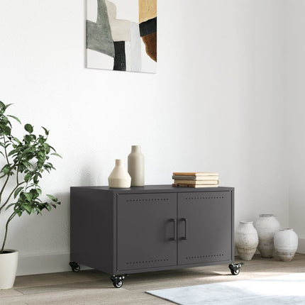 Soffbord svart 68x50x43,5 cm stål