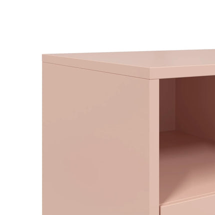 Tv-bänk rosa 68x39x43,5 cm stål