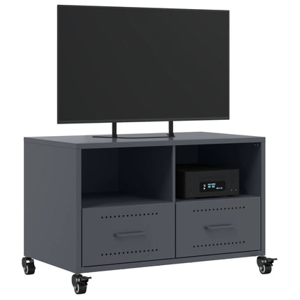 Tv-bänk antracit 68x39x43,5 cm stål