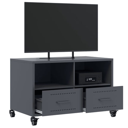 Tv-bänk antracit 68x39x43,5 cm stål