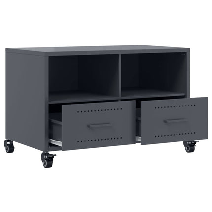 Tv-bänk antracit 68x39x43,5 cm stål