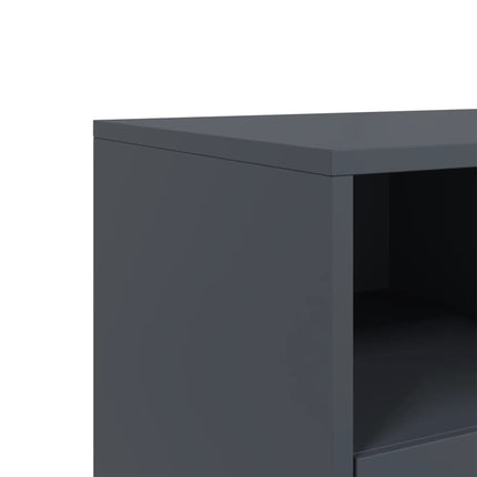 Tv-bänk antracit 68x39x43,5 cm stål