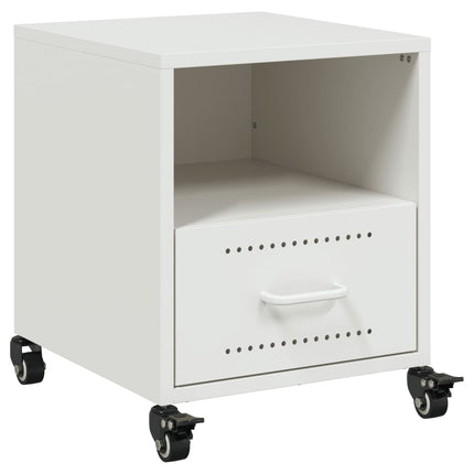 Sängbord vit 36x39x43,5 cm stål