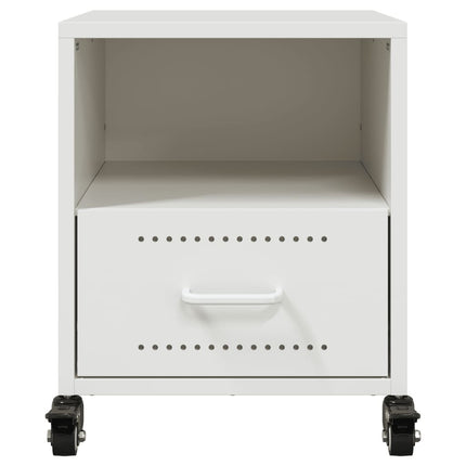 Sängbord vit 36x39x43,5 cm stål