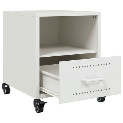 Sängbord vit 36x39x43,5 cm stål