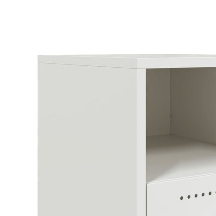 Sängbord vit 36x39x43,5 cm stål