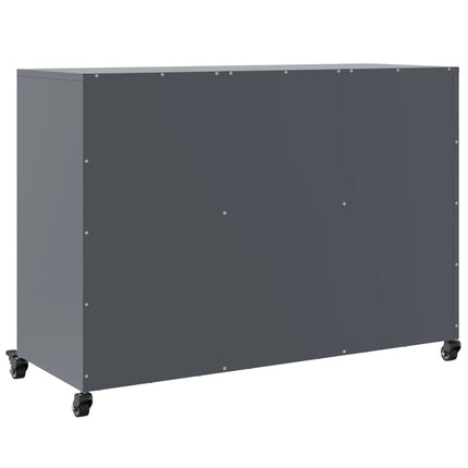 Skänk antracit 100,5x39x72 cm stål