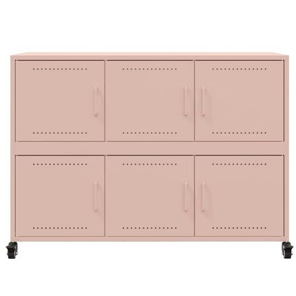 Skänk rosa 100,5x39x72 cm stål