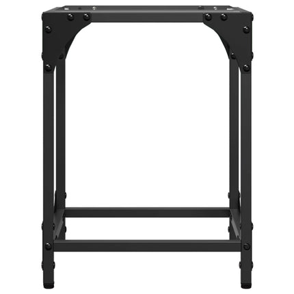 Soffbord med transparent glasskiva 30x30x40 cm stål