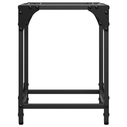 Soffbord med transparent glasskiva 30x30x40 cm stål