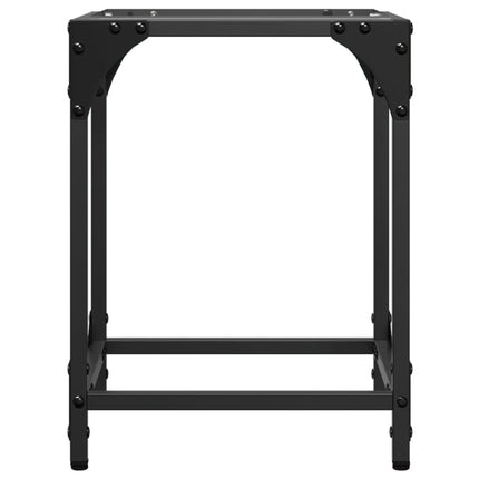 Soffbord med transparent glasskiva 2 st 30x30x40 cm stål