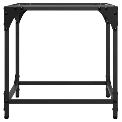 Soffbord med transparent glasskiva 40x40x40 cm stål