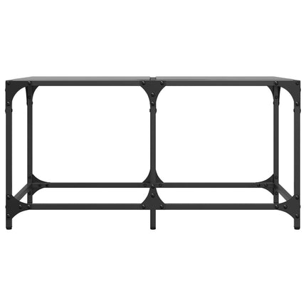 Soffbord med svart glasskiva 78,5x40x40 cm stål