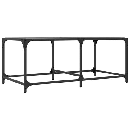 Soffbord med svart glasskiva 98,5x50x40 cm stål
