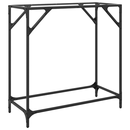 Konsolbord med transparent glasskiva 80x35x81 cm stål
