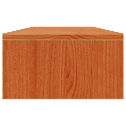 Skärmställ vaxbrun 100x24x13 cm massiv furu