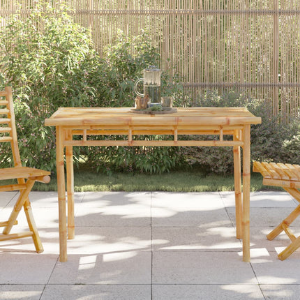 Matbord för trädgården 110x55x75 cm bambu