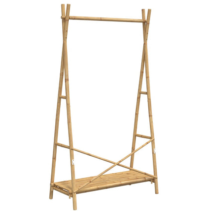 Klädställ med hylla 102x50x190 cm bambu
