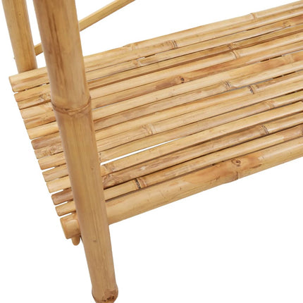 Klädställ med hylla 102x50x190 cm bambu