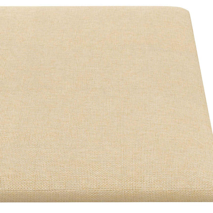 Väggsänggavel 12 pcs Kräm 30 x 15 cm tyg