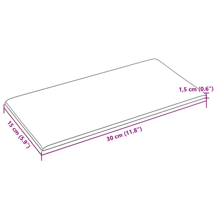 Väggsänggavel 12 pcs Kräm 30 x 15 cm tyg