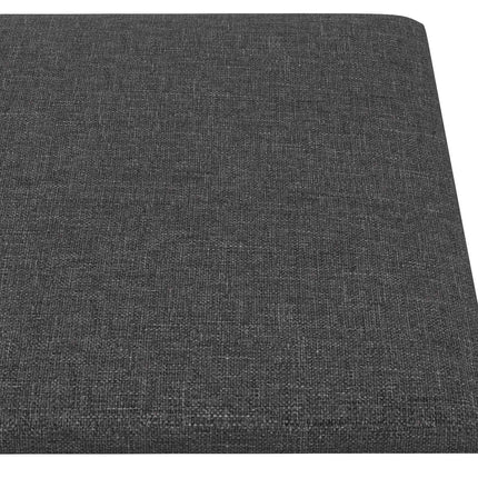 Väggsänggavel 12 pcs Mörkgrå 30 x 15 cm tyg