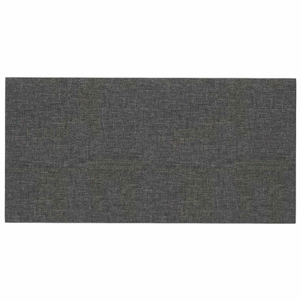 Väggsänggavel 12 pcs Mörkgrå 30 x 15 cm tyg