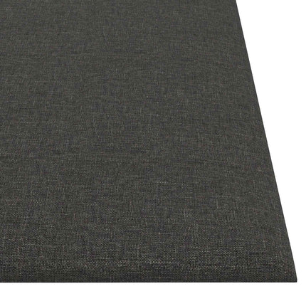 Väggsänggavel 12 pcs Mörkgrå 30 x 30 cm tyg