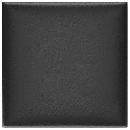 Väggsänggavel 12 pcs Svart 30 x 30 cm tyg