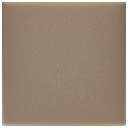 Väggsänggavel 12 pcs Cappuccino 30 x 30 cm tyg