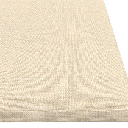 Väggsänggavel 12 pcs Kräm 60 x 15 cm tyg