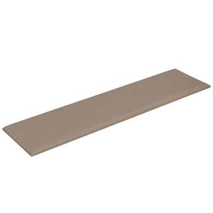 Väggsänggavel 12 pcs Cappuccino 60 x 15 cm tyg