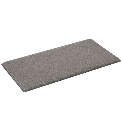 Väggsänggavel 12 pcs Ljusgrå 60 x 30 cm tyg