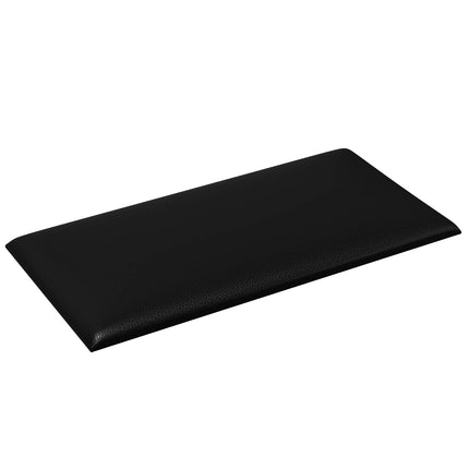 Väggsänggavel 12 pcs Svart 60 x 30 cm tyg