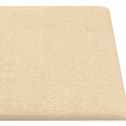 Väggsänggavel 12 pcs Kräm 90 x 15 cm tyg