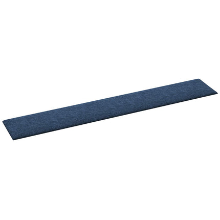 Väggsänggavel 12 pcs Blå 90 x 15 cm tyg