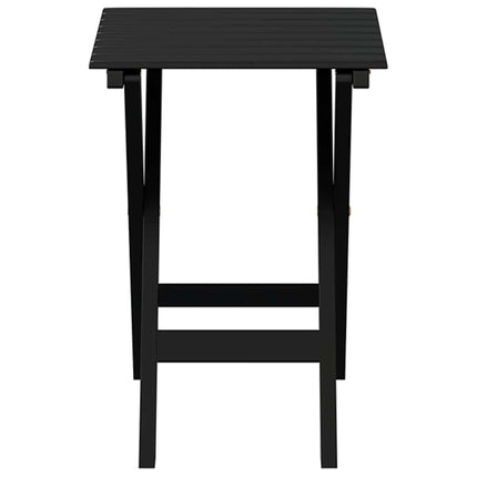 Sidobord hopfällbar svart massivt poppelträ
