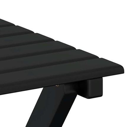 Sidobord hopfällbar svart massivt poppelträ