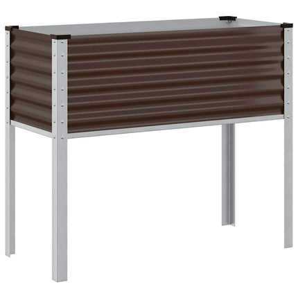 Trädgårdskruka brun 100x45x90 cm stål