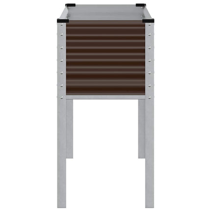 Trädgårdskruka brun 100x45x90 cm stål