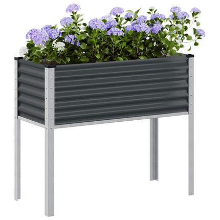 Trädgårdskruka antracit 100x45x90 cm stål