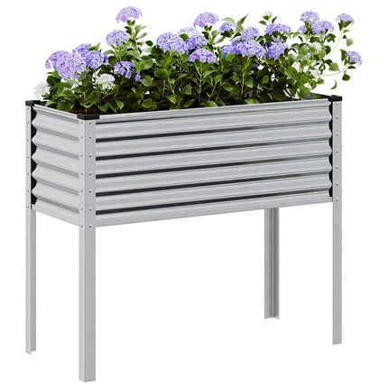 Trädgårdskruka 100x45x90 cm galvaniserat stål