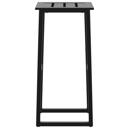 Barstolar 2 st svart 38x38x80 cm pulverlackerat stål