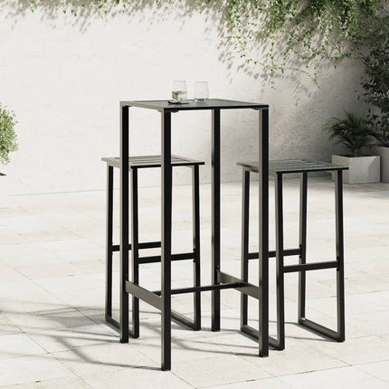 Barbord svart 50x50x110 cm pulverlackerat stål