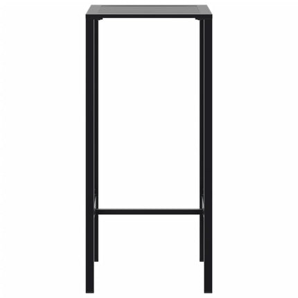 Barbord svart 50x50x110 cm pulverlackerat stål