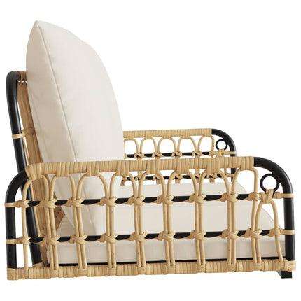 Hammock med dynor 105x58x38 cm konstrotting och stål
