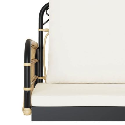 Hammock med dynor 105x58x38 cm konstrotting och stål